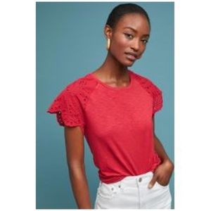 Eyelet sleeve top